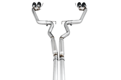 AWE Tuning 2018 + Ford Mustang GT (S550) Cat-back Exhaust - Track Edition (Quad Diamond Black Tips) - Mufflers & Tips