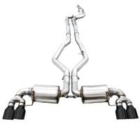 AWE Tuning 2019 + BMW M340i (G20) Non-Resonated Touring Edition Exhaust - Quad Diamond Black Tips - Mufflers &