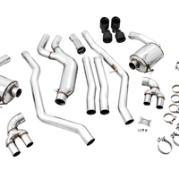 AWE Tuning 2019 + BMW M340i (G20) Non-Resonated Touring Edition Exhaust - Quad Diamond Black Tips - Mufflers &