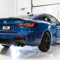 AWE Tuning 2019 + BMW M340i (G20) Non-Resonated Touring Edition Exhaust - Quad Diamond Black Tips - Mufflers &