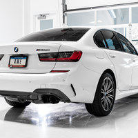AWE Tuning 2019 + BMW M340i (G20) Non-Resonated Touring Edition Exhaust - Quad Diamond Black Tips - Mufflers &