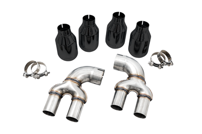 AWE Tuning 2019 + BMW M340i (G20) OE-Config-To-Quad Tip Conversion Kit - Diamond Black - Exhaust Mufflers & Tips