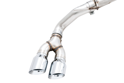 AWE Tuning 2019 + Ford Ranger 0FG Performance Exhaust System w/Chrome Silver Tips & Bash Guard - Mufflers