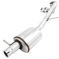 AWE Tuning 2019 + Ford Ranger 0FG Performance Exhaust System w/Chrome Silver Tips & Bash Guard - Mufflers