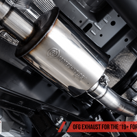 AWE Tuning 2019 + Ford Ranger 0FG Performance Exhaust System w/Chrome Silver Tips & Bash Guard - Mufflers