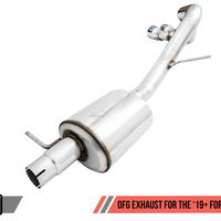 AWE Tuning 2019 + Ford Ranger 0FG Performance Exhaust System w/Chrome Silver Tips & Bash Guard - Mufflers