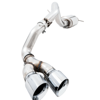 AWE Tuning 2019 + Ford Ranger 0FG Performance Exhaust System w/Chrome Silver Tips & Bash Guard - Mufflers