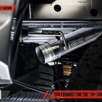 AWE Tuning 2019 + Ford Ranger 0FG Performance Exhaust System w/Chrome Silver Tips & Bash Guard - Mufflers