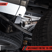 AWE Tuning 2019 + Ford Ranger 0FG Performance Exhaust System w/Chrome Silver Tips & Bash Guard - Mufflers