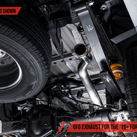 AWE Tuning 2019 + Ford Ranger 0FG Performance Exhaust System w/Chrome Silver Tips & Bash Guard - Mufflers