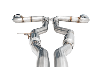 AWE Tuning 2020 Toyota Supra A90 Track Edition Exhaust - 5in Chrome Silver Tips - Mufflers &