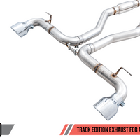 AWE Tuning 2020 Toyota Supra A90 Track Edition Exhaust - 5in Chrome Silver Tips - Mufflers &