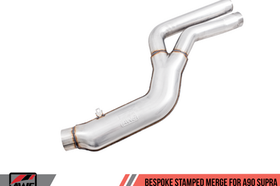 AWE Tuning 2020 Toyota Supra A90 Track Edition Exhaust - 5in Chrome Silver Tips - Mufflers &