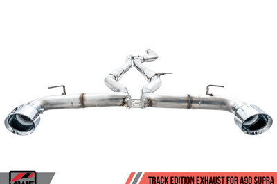 AWE Tuning 2020 Toyota Supra A90 Track Edition Exhaust - 5in Chrome Silver Tips - Mufflers &