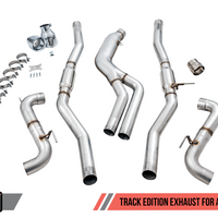 AWE Tuning 2020 Toyota Supra A90 Track Edition Exhaust - 5in Chrome Silver Tips - Mufflers &