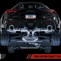 AWE Tuning 2020 Toyota Supra A90 Track Edition Exhaust - 5in Chrome Silver Tips - Mufflers &
