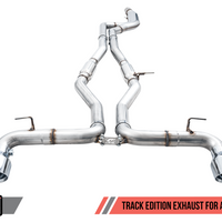 AWE Tuning 2020 Toyota Supra A90 Track Edition Exhaust - 5in Chrome Silver Tips - Mufflers &