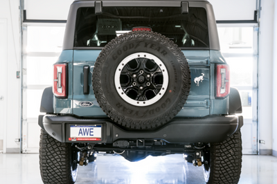 AWE Tuning 2021 + Ford Bronco 0FG Exhaust (No Tips) w/ Bash Guard - Mufflers & Tips