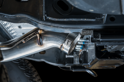 AWE Tuning 2021 + Ford Bronco 0FG Exhaust (No Tips) w/ Bash Guard - Mufflers & Tips