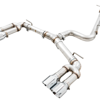 AWE Tuning Audi 8V S3 Track Edition Exhaust w/Chrome Silver Tips 102mm - Mufflers &