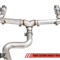 AWE Tuning Audi 8V S3 Track Edition Exhaust w/Chrome Silver Tips 102mm - Mufflers &