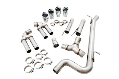 AWE Tuning Audi 8V S3 Track Edition Exhaust w/Chrome Silver Tips 102mm - Mufflers &