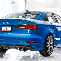 AWE Tuning Audi 8V S3 Track Edition Exhaust w/Chrome Silver Tips 102mm - Mufflers &