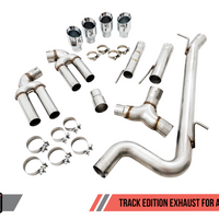 AWE Tuning Audi 8V S3 Track Edition Exhaust w/Chrome Silver Tips 102mm - Mufflers &