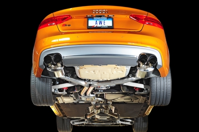 AWE Tuning Audi B8.5 S5 3.0T Touring Edition Exhaust System - Diamond Black Tips (102mm) - Mufflers &