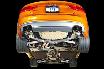 AWE Tuning Audi B8.5 S5 3.0T Touring Edition Exhaust System - Diamond Black Tips (102mm) - Mufflers &