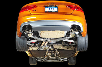 AWE Tuning Audi B8.5 S5 3.0T Touring Edition Exhaust System - Diamond Black Tips (102mm) - Mufflers &