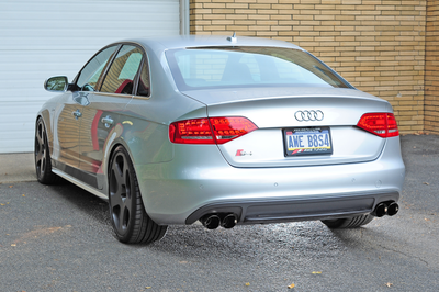 AWE Tuning Audi B8 / B8.5 S4 3.0T Track Edition Exhaust - Chrome Silver Tips (90mm) - Mufflers &
