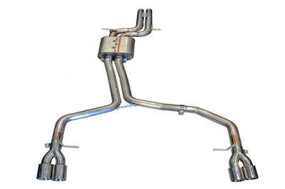 AWE Tuning Audi B8 / B8.5 S4 3.0T Track Edition Exhaust - Chrome Silver Tips (90mm) - Mufflers &