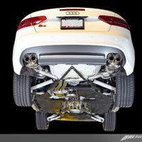 AWE Tuning Audi B8 / B8.5 S5 Cabrio Touring Edition Exhaust - Resonated - Chrome Silver Tips - Mufflers &