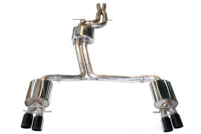 AWE Tuning Audi B8 / B8.5 S5 Cabrio Touring Edition Exhaust - Resonated - Chrome Silver Tips - Mufflers &