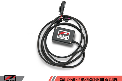 AWE Tuning Audi B9 S4 SwitchPath Exhaust - Non-Resonated (Black 102mm Tips) - Mufflers & Tips