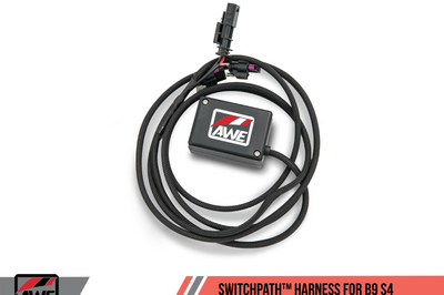 AWE Tuning Audi B9 S4 SwitchPath Exhaust - Non-Resonated (Black 102mm Tips) - Mufflers & Tips