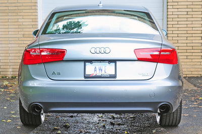 AWE Tuning Audi C7 A6 3.0T Touring Edition Exhaust - Dual Outlet Diamond Black Tips - Mufflers &