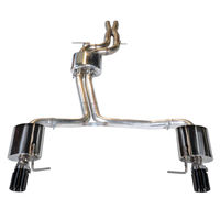 AWE Tuning Audi C7 A6 3.0T Touring Edition Exhaust - Dual Outlet Diamond Black Tips - Mufflers &