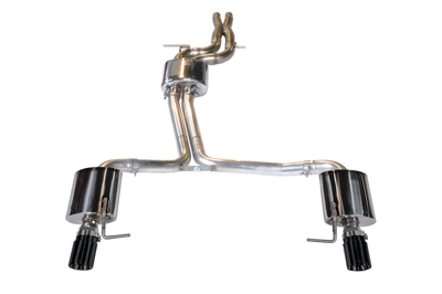 AWE Tuning Audi C7 A6 3.0T Touring Edition Exhaust - Dual Outlet Diamond Black Tips - Mufflers &