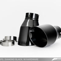 AWE Tuning Audi C7 A6 3.0T Touring Edition Exhaust - Dual Outlet Diamond Black Tips - Mufflers &