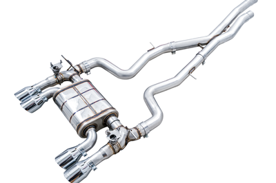 AWE Tuning BMW F8X M3/M4 SwitchPath Catback Exhaust - Chrome Silver Tips - Mufflers &