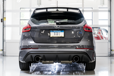 AWE Tuning Ford Focus RS Touring Edition Cat-back Exhaust- Resonated - Chrome Silver Tips - Exhaust Mufflers &