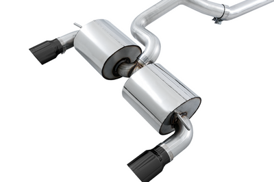 AWE Tuning Ford Focus RS Touring Edition Cat-back Exhaust - Resonated - Diamond Black Tips - Mufflers &