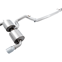 AWE Tuning Ford Focus RS Touring Edition Cat-back Exhaust- Resonated - Chrome Silver Tips - Exhaust Mufflers &