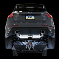 AWE Tuning Ford Focus RS Touring Edition Cat-back Exhaust- Resonated - Chrome Silver Tips - Exhaust Mufflers &