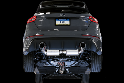 AWE Tuning Ford Focus RS Touring Edition Cat-back Exhaust- Resonated - Chrome Silver Tips - Exhaust Mufflers &