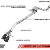 AWE Tuning Mk6 Jetta 2.5L Track Edition Exhaust - Diamond Black Tips - Mufflers &