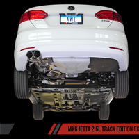 AWE Tuning Mk6 Jetta 2.5L Track Edition Exhaust - Diamond Black Tips - Mufflers &