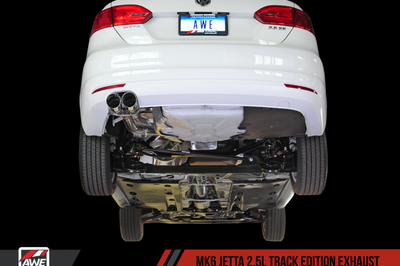 AWE Tuning Mk6 Jetta 2.5L Track Edition Exhaust - Diamond Black Tips - Mufflers &